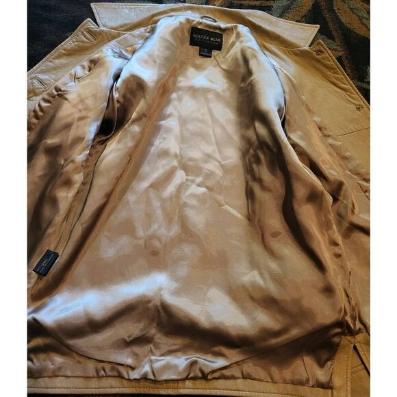 Golden Bear Jacket Women's Small Tan Button Down Soft Leather Limited Edition - Picture 5 of 5
